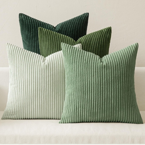 Pack of 2 Pillow Covers Soft Soild Decorative Square Throw Pillow Covers 16x16 - Picture 2 of 5